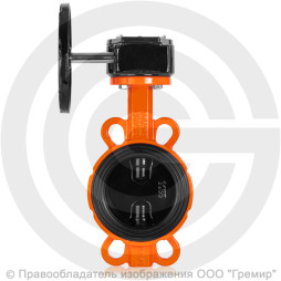 Затвор дисковый поворотный межфланцевый с редуктором Ду-150 Ру-16 EPDM с чугунным диском Helver VBS-111
