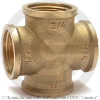 Крест латунный ВР (ВН) Ду-15 (1/2") STOUT
