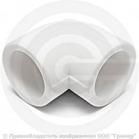 Угольник PP-R белый внутренняя пайка Дн 50 90гр RTP (РосТурПласт)