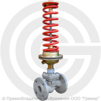 Регулятор давления прямого действия НО "после себя" чугунный фланцевый Ду-40 Ру-16 Kvy=25м3/ч 0,3-1,2 МПа Энерготехномаш УРРД-НО-РД