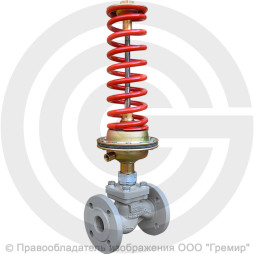 Регулятор давления прямого действия НО "после себя" чугунный фланцевый Ду-40 Ру-16 Kvy=25м3/ч 0,3-1,2 МПа Энерготехномаш УРРД-НО-РД