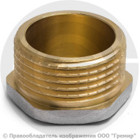 Заглушка латунная НР (НАР) Ду-40 (1 1/2") никель Aquasfera Заглушка латунная НР (НАР) Ду-40 (1 1/2") никель Aquasfera