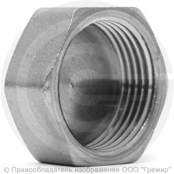 Заглушка латунная ВР (ВН") Ду-20 (3/4") никель LD