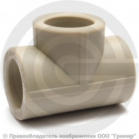 Тройник PP-R редукционный серый Дн 40-25-40 Pro Aqua