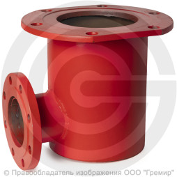 Подставка пожарная односторонняя фланцевая ППОФ стальная Ду-350 Ру-10 КЗСД