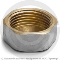 Заглушка латунная ВР (ВН) Ду-40 (1 1/2") никель Aquasfera Заглушка латунная ВР (ВН) Ду-40 (1 1/2") никель Aquasfera