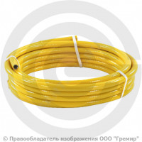 Труба гофрированная нержавеющая в желтой оболочке SS304 15A Ру-15 отожженная для газоснабжения бухта 20м STAHLMANN