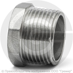 Заглушка нержавеющая AISI 304 6-ти гранная НР (НАР) Ду-20 (3/4")