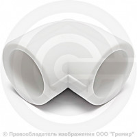 Угольник PP-R белый Дн 63 90гр Pro Aqua